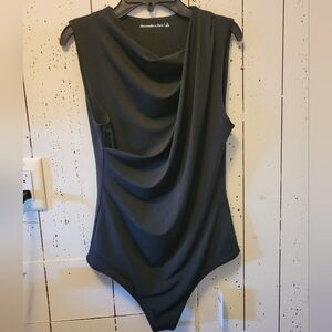 Abercrombie & Fitch Black Drape Bodysuit